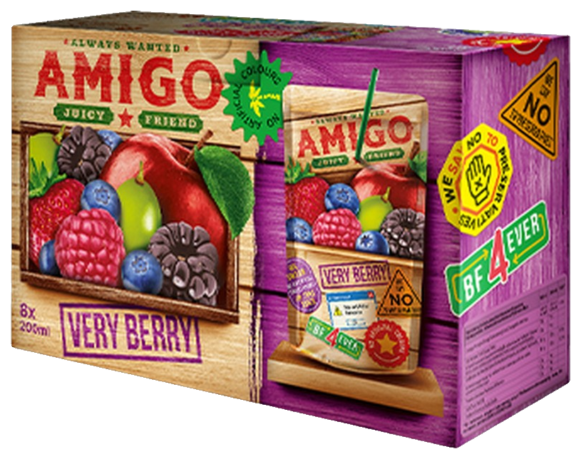 AMIGO Fruit Drink Very Berry 8x200ml