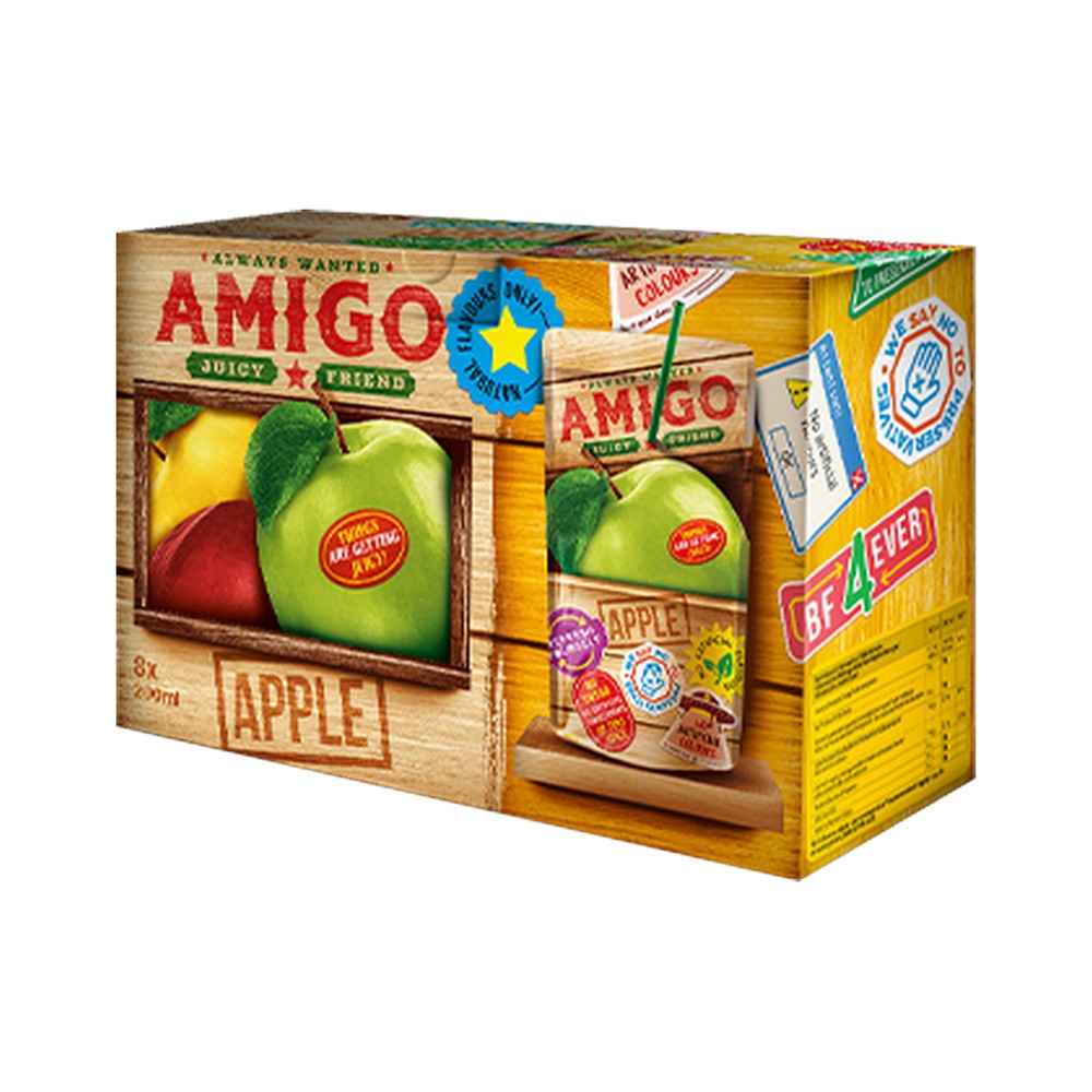[AMI-1001] AMIGO Fruit Drink Apple 8x200ml