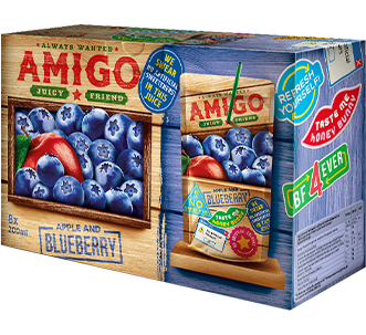[AMI-1004] AMIGO Fruit Drink Blueberry 16x200ml
