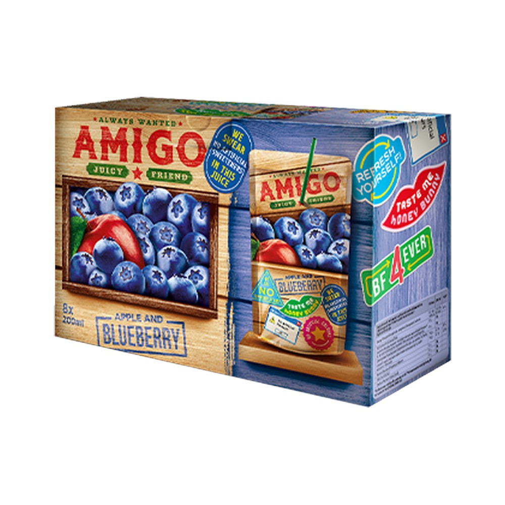 [AMI-1004] AMIGO Fruit Drink Blueberry 8x200ml