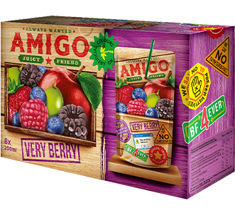 [AMI-1002] AMIGO Fruit Drink Very Berry 16x200ml