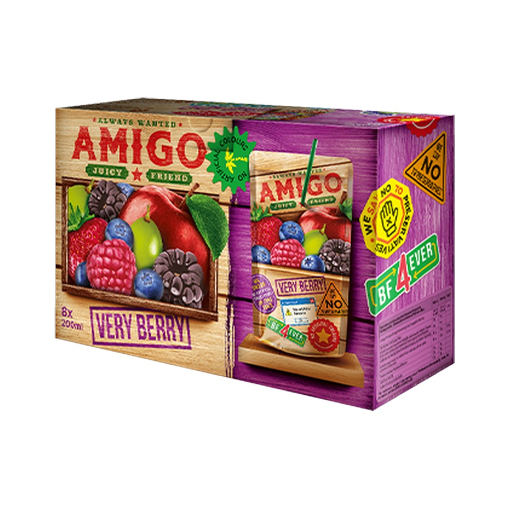 [AMI-1002] AMIGO Fruit Drink Very Berry 8x200ml